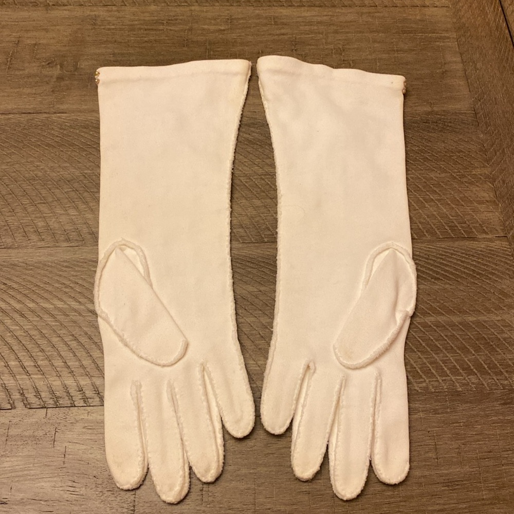Vintage Beaded Long Dress Gloves - Picture 2 of 8